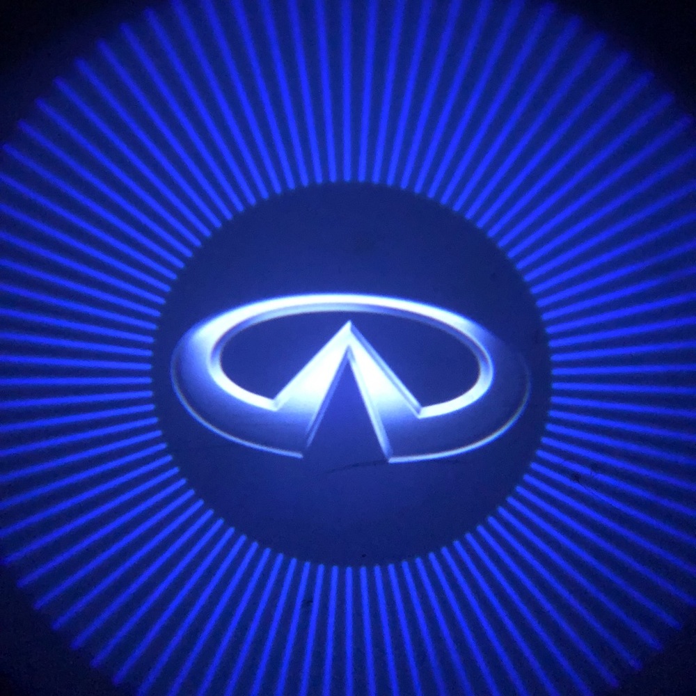 Infinity cars logo wireless door lights led shadow